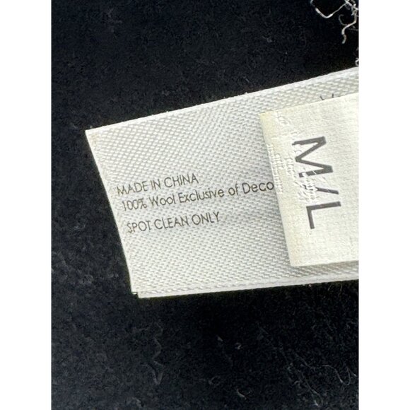 MICHAEL KORS chain detail adjustable women's wool felt fedora hat - Black - M/L - Picture 9 of 10